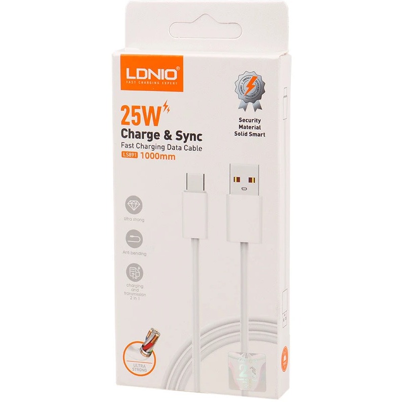کابل شارژ USB به TYPE C الدینیو مدل LS891